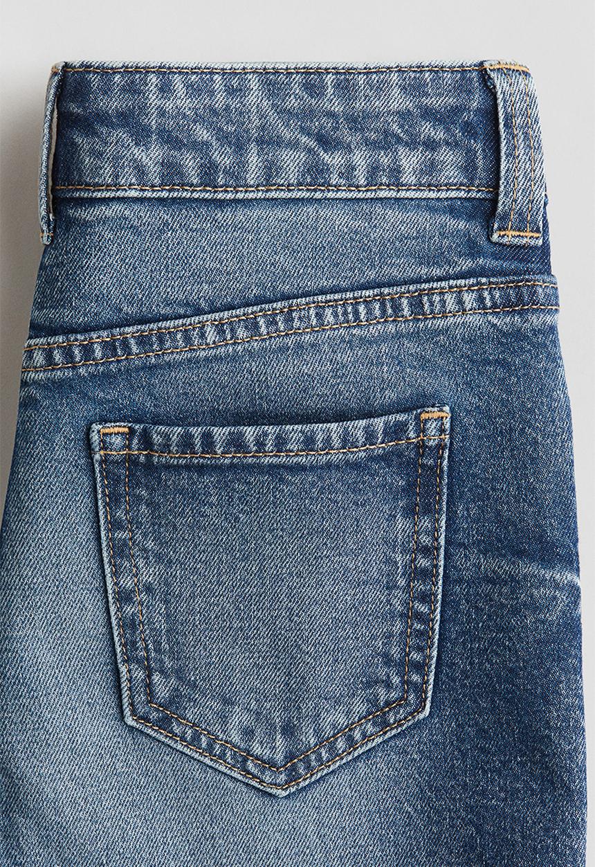H&M - Baggy fit bootcut leg jeans - denim blue disco ball