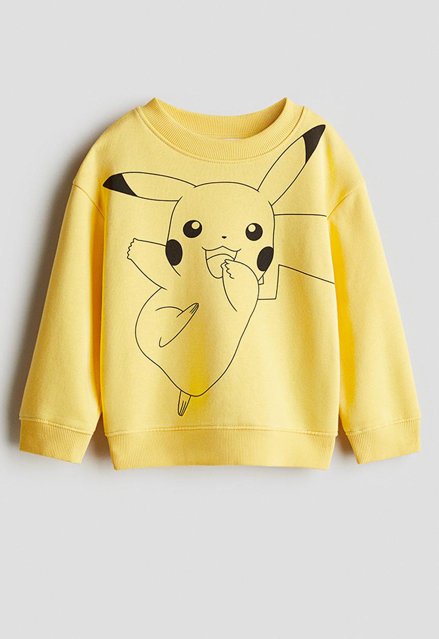 H&M - Printed sweatshirt -  yellow pokémon