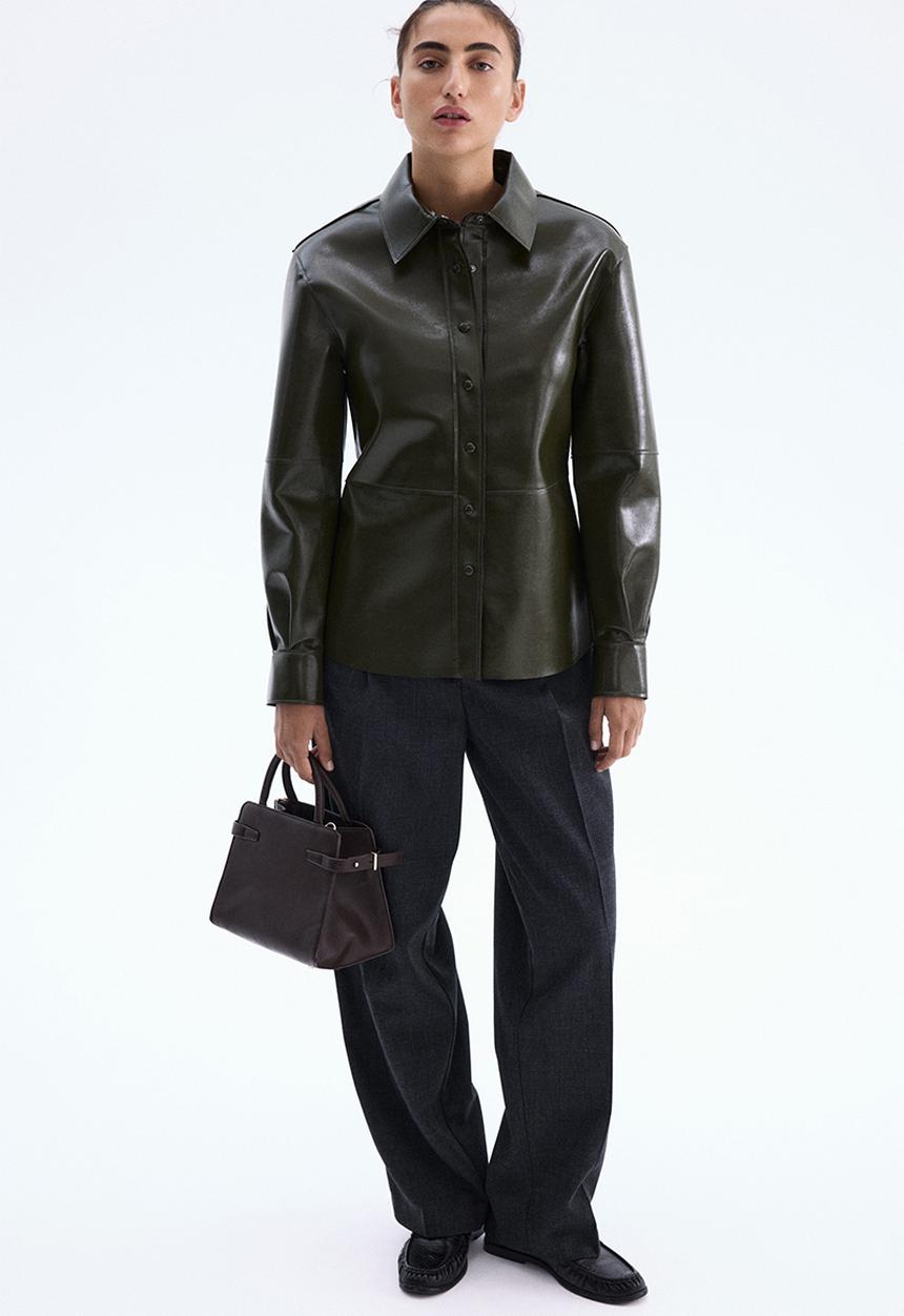 H&M - Coated shirt - dark  green