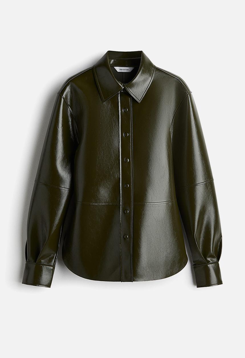 H&M - Coated shirt - dark  green