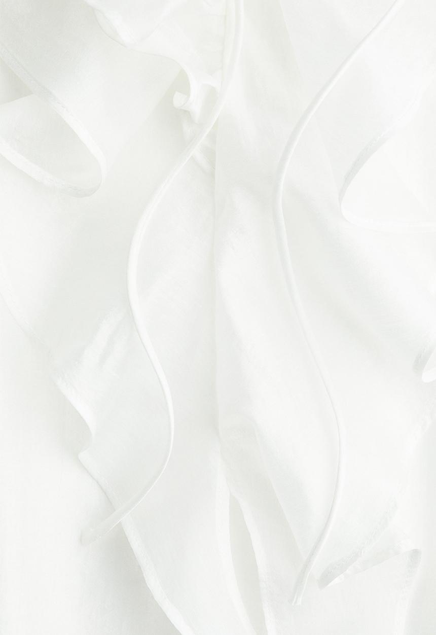H&M - Flounced blouse - white