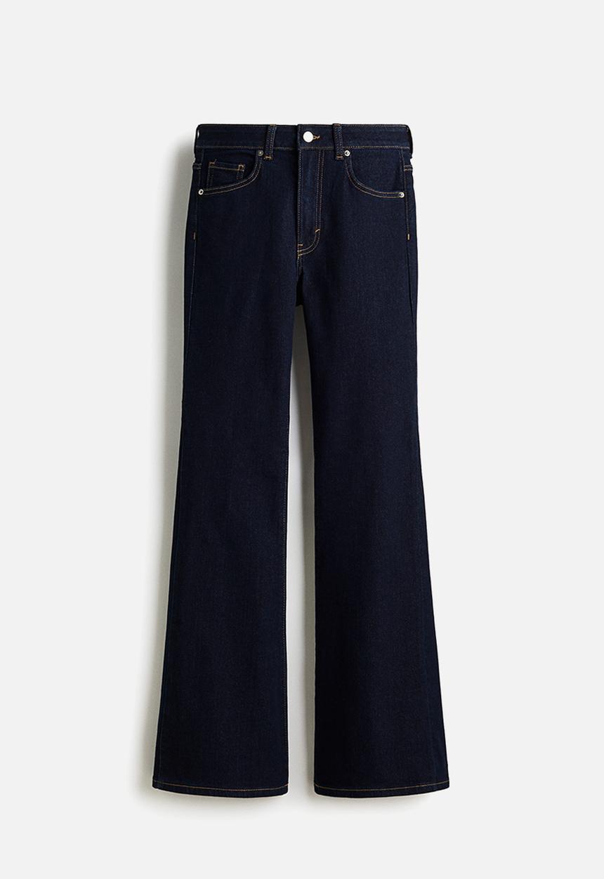 H&M - Flared high jeans - dark denim blue