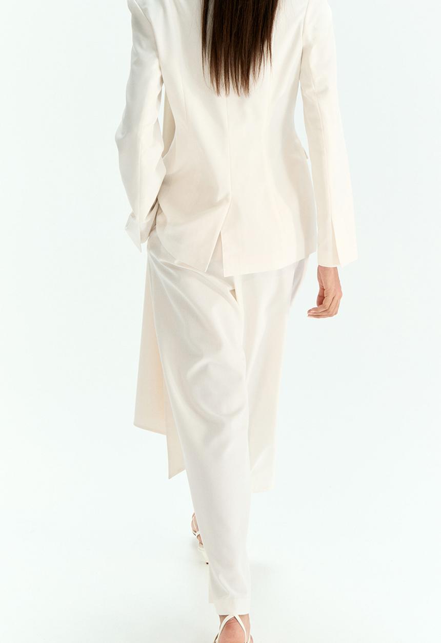 H&M - Wide wrapover trousers - white