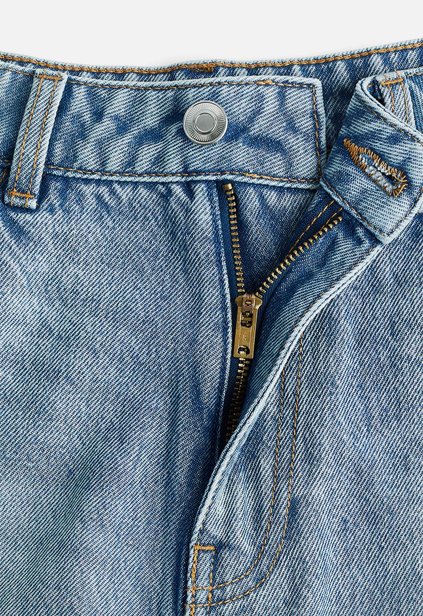 H&M - Flared denim mini skirt - light denim blue