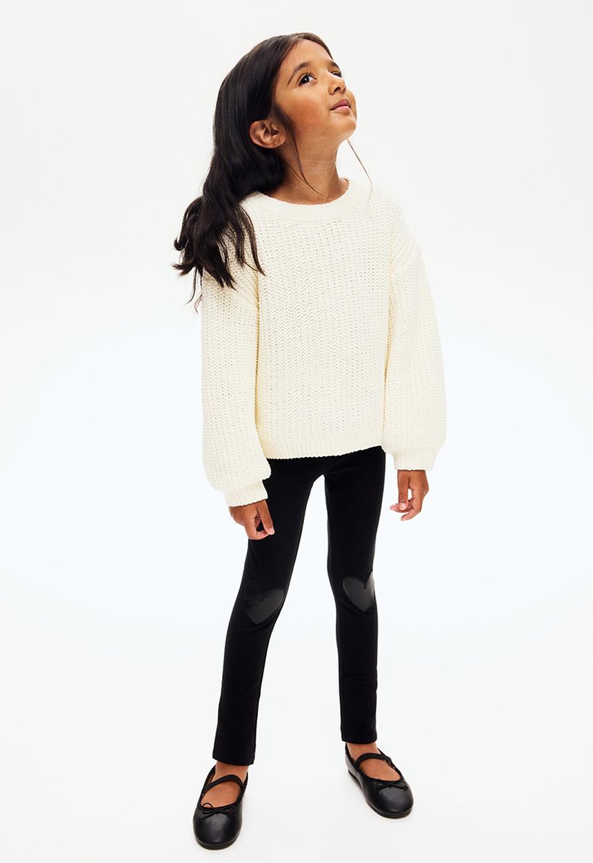 H&M - Leggings - black hearts