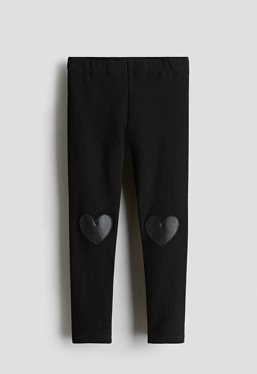 H&M - Leggings - black hearts