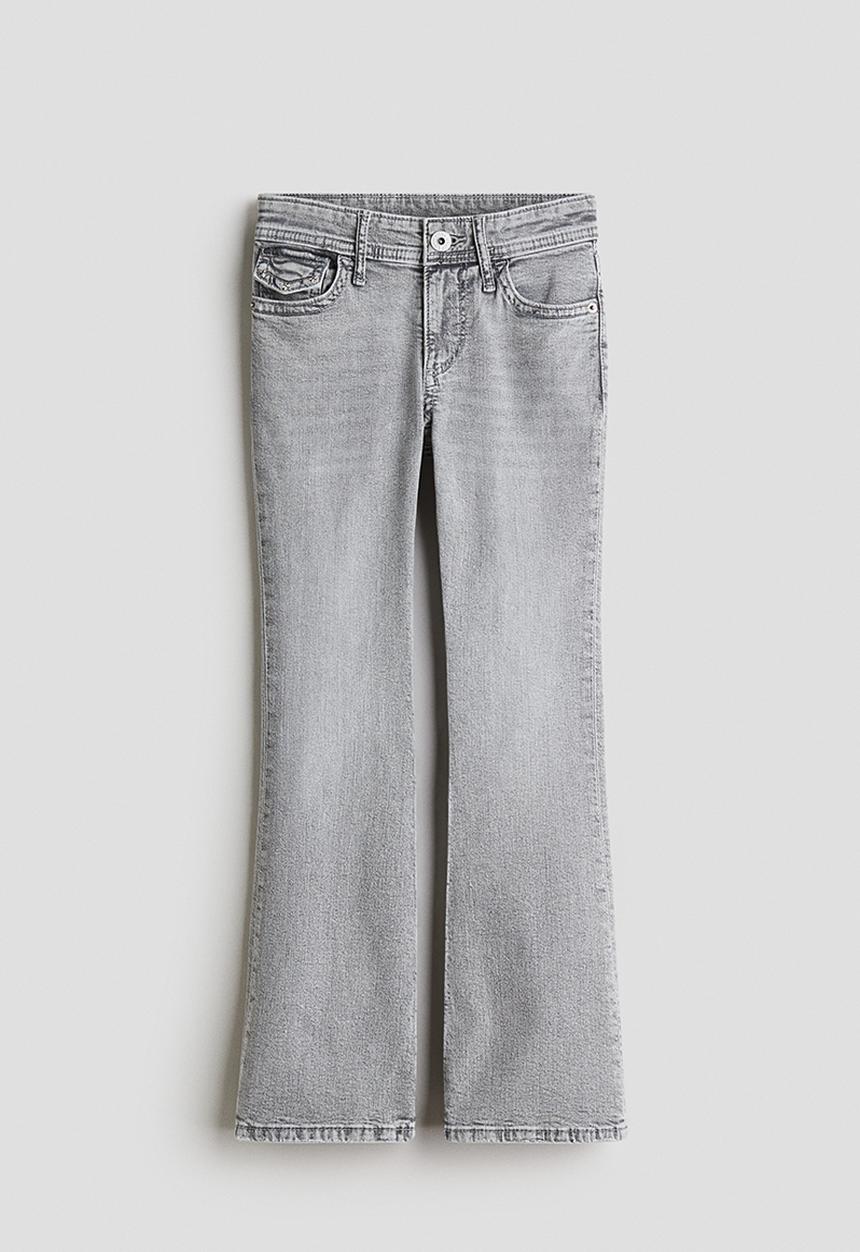 H&M - Flared leg low jeans - light denim grey