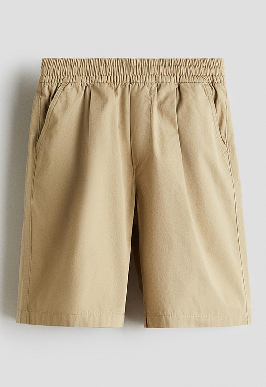 H&M - Cotton poplin shorts - beige
