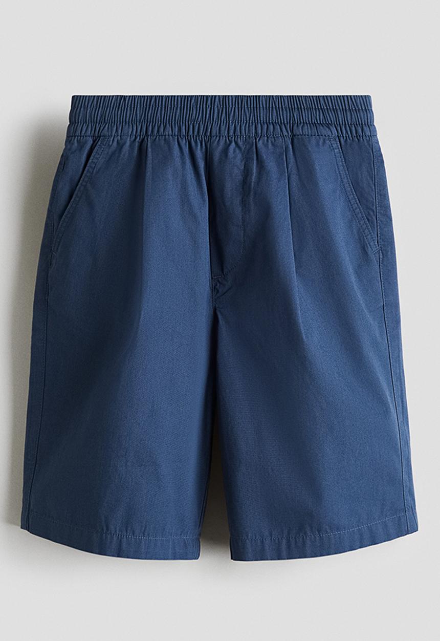 H&M - Cotton poplin shorts - blue