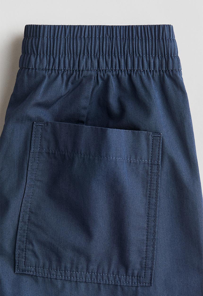 H&M - Cotton poplin shorts - blue