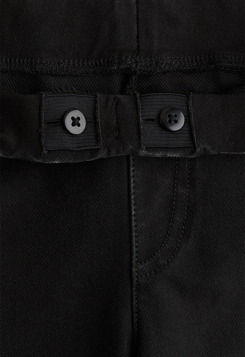 H&M - Wide denim-look trousers - black stars