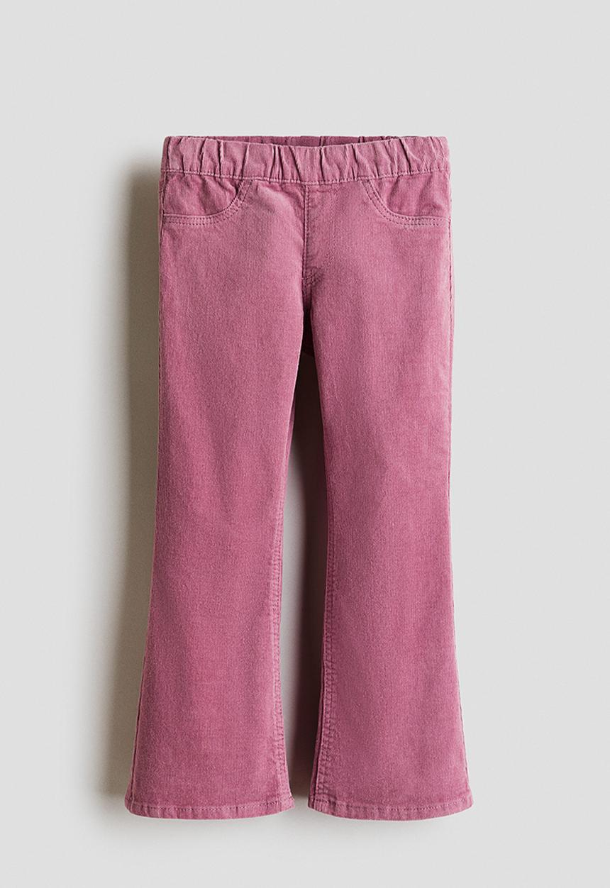 H&M - Flared corduroy treggings - pink