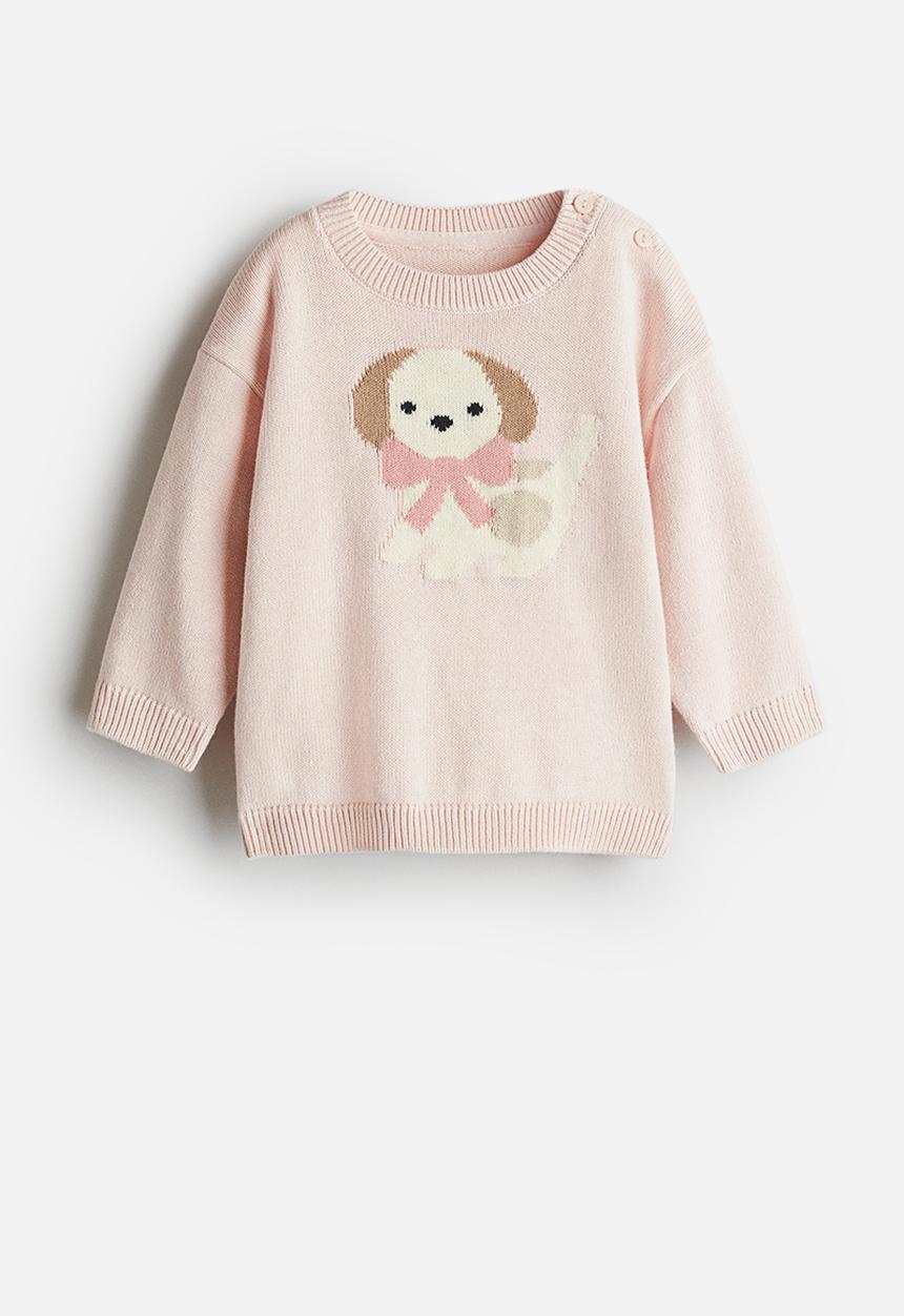 H&M - Jacquard-knit jumper - light pink dog