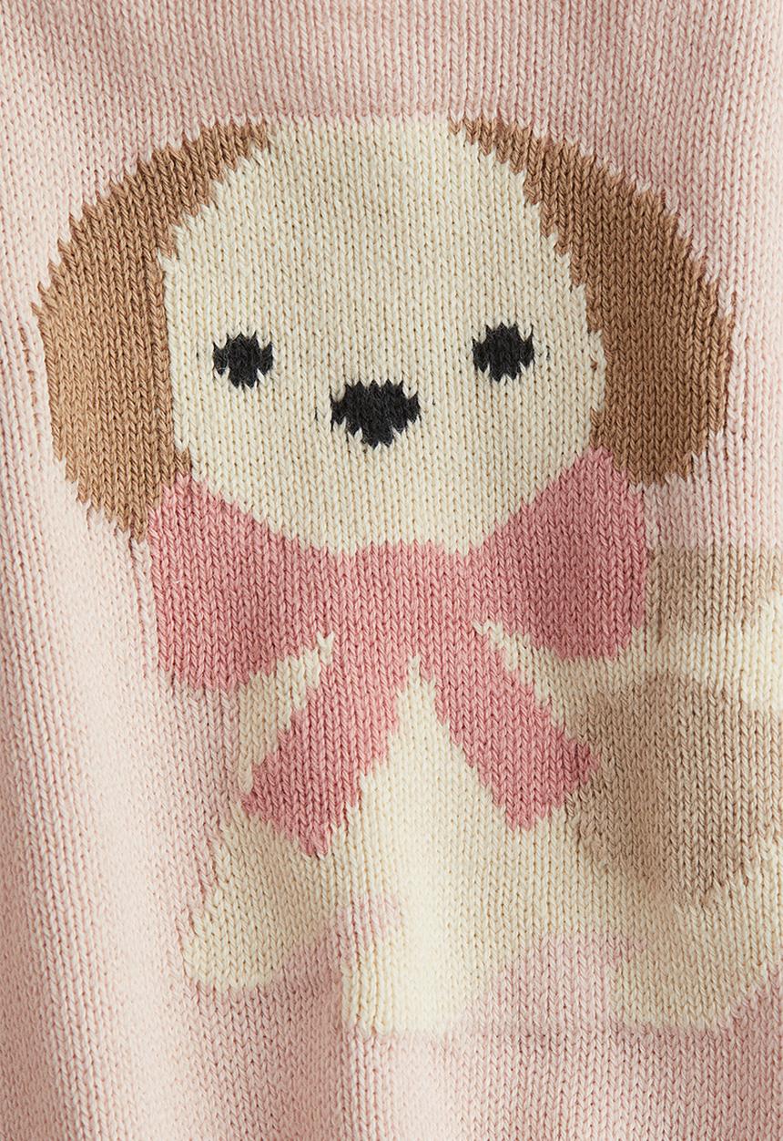 H&M - Jacquard-knit jumper - light pink dog