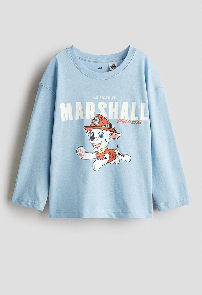 H&M - Long-sleeved t-shirt - light blue paw patrol