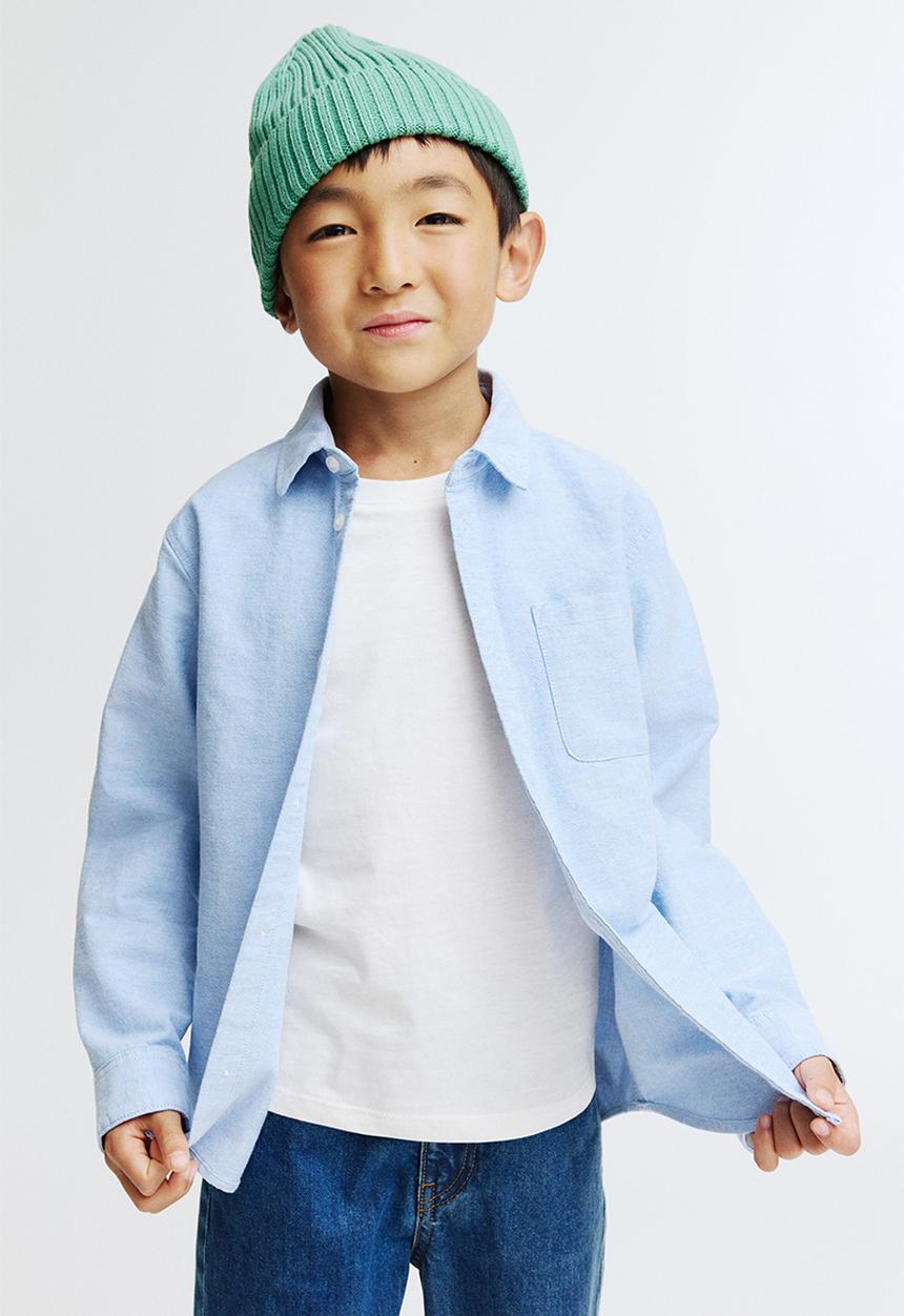 H&M - Cotton shirt - light blue