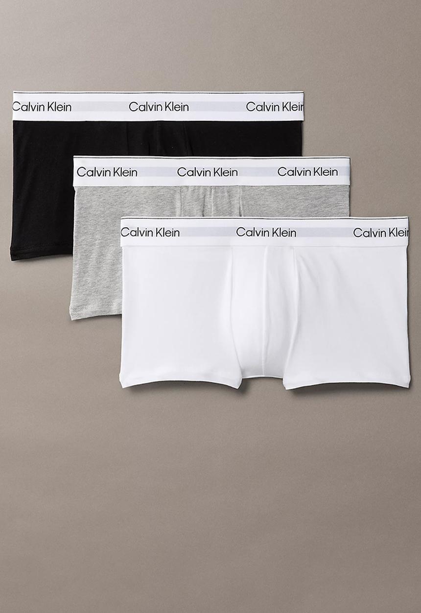 Calvin Klein - Low Rise Trunk 3 Pack - Grey Heather, White, Black