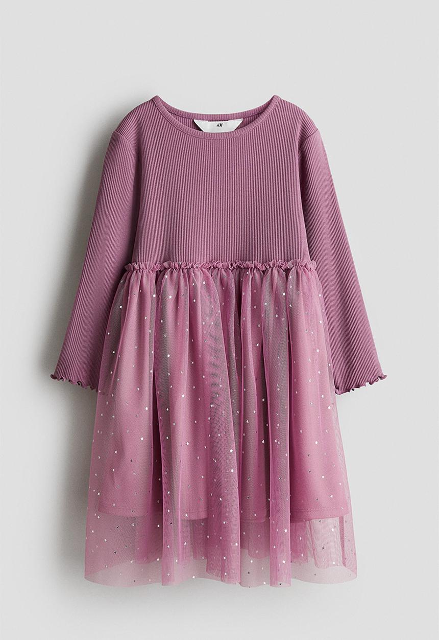 Tulle dress - dusty pink/stars - 1270508008