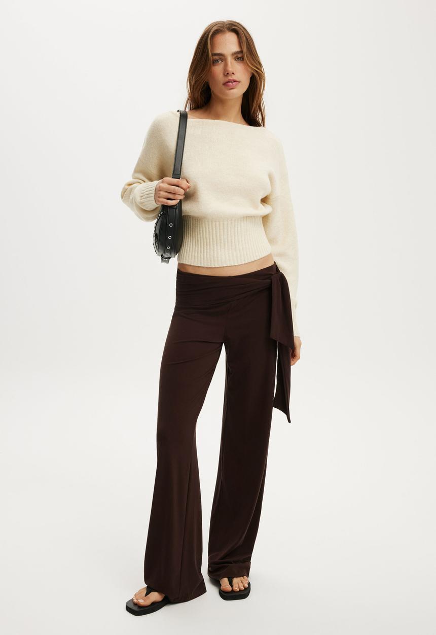 Cotton On - Softest Luxe Off Shoulder Knit - Honey Cream