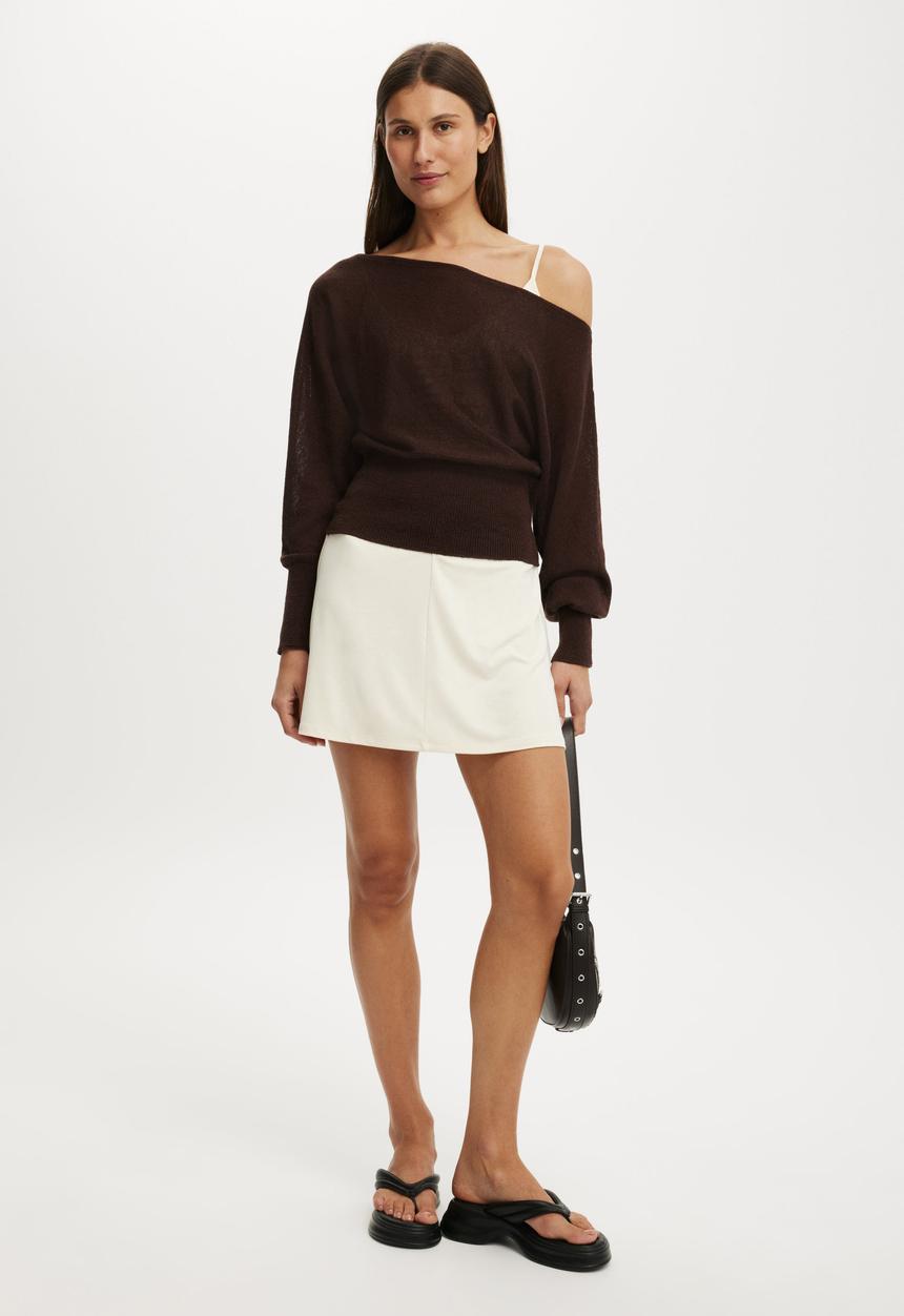 Cotton On - The breezy ls batwing knit - dark oak