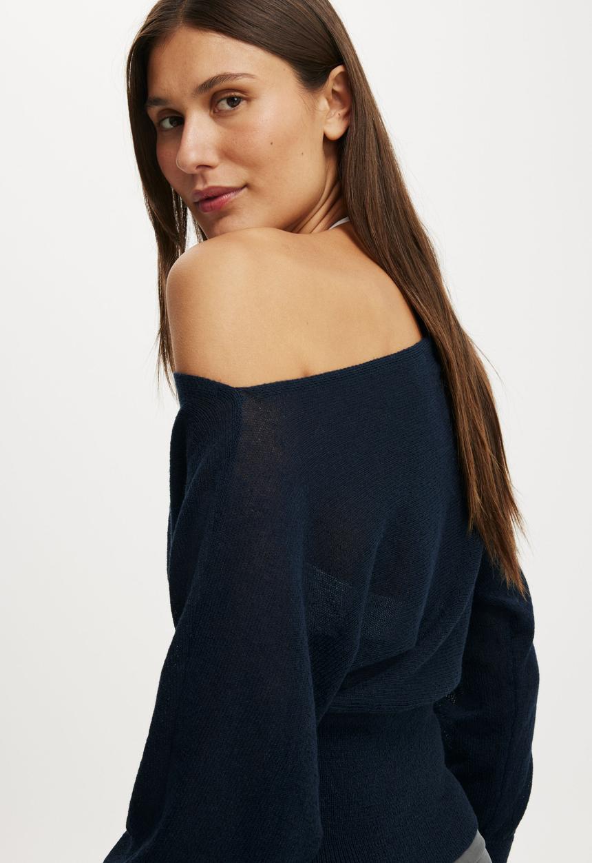 Cotton On - The breezy ls batwing knit - navy