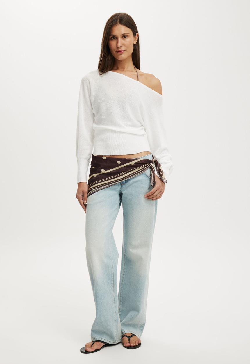 Cotton On - The breezy ls batwing knit - white