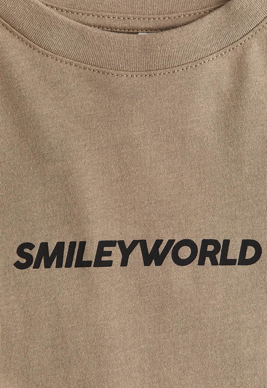 H&M - Printed T-shirt - dark beige/smileyworld®