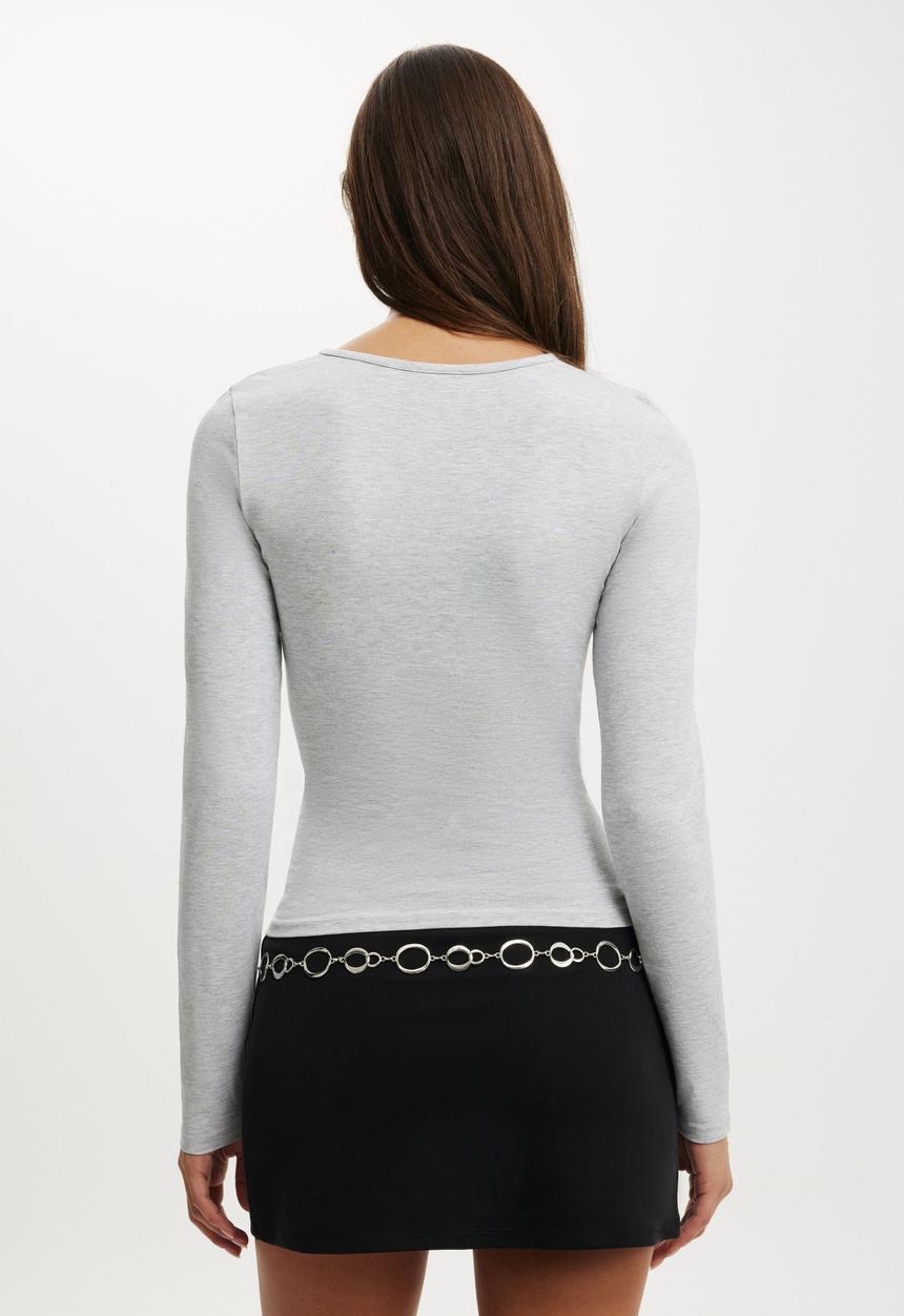 Cotton On - Everyday Smooth Long Sleeve - Grey Marle
