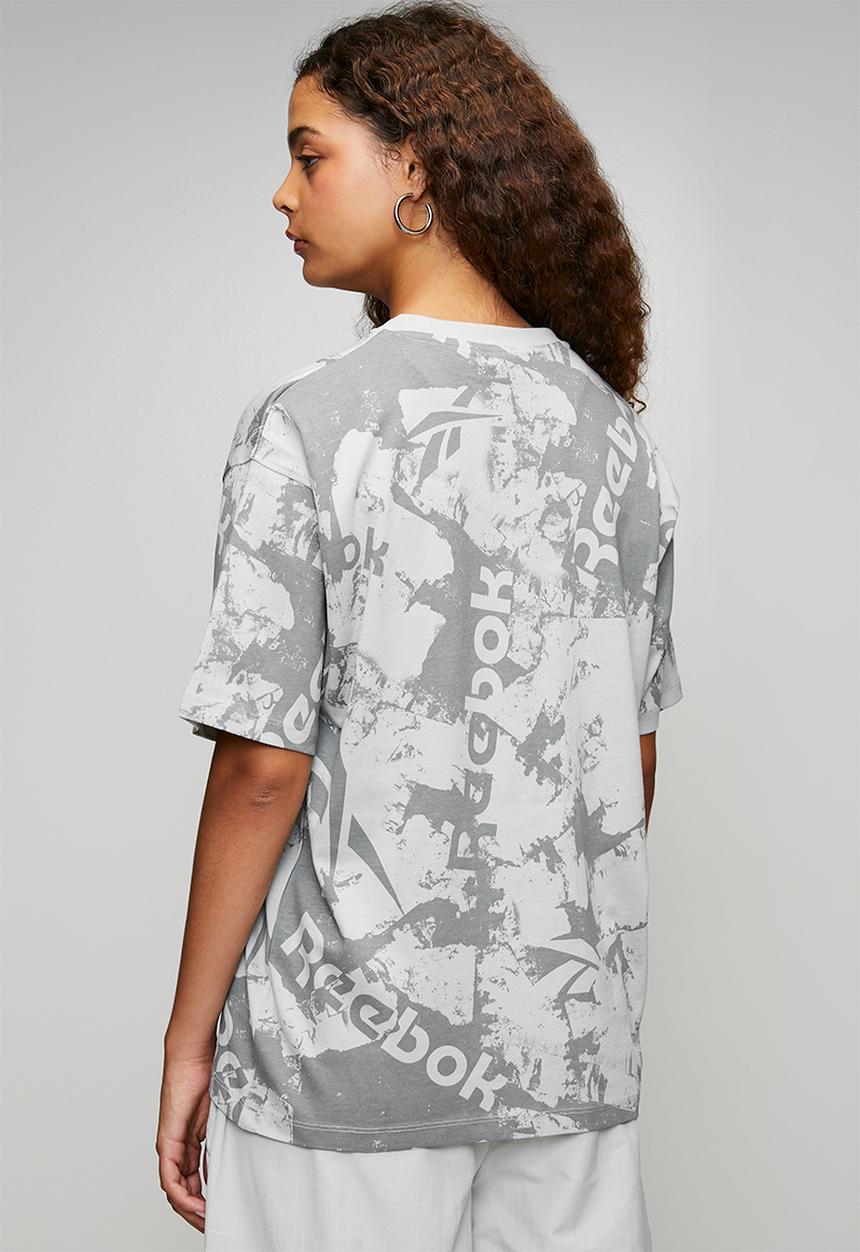 Reebok - Street Sport Relaxed Printed T-Shirt - Grey