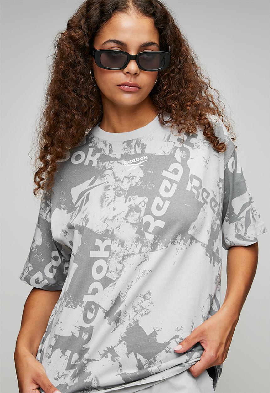 Reebok - Street Sport Relaxed Printed T-Shirt - Grey