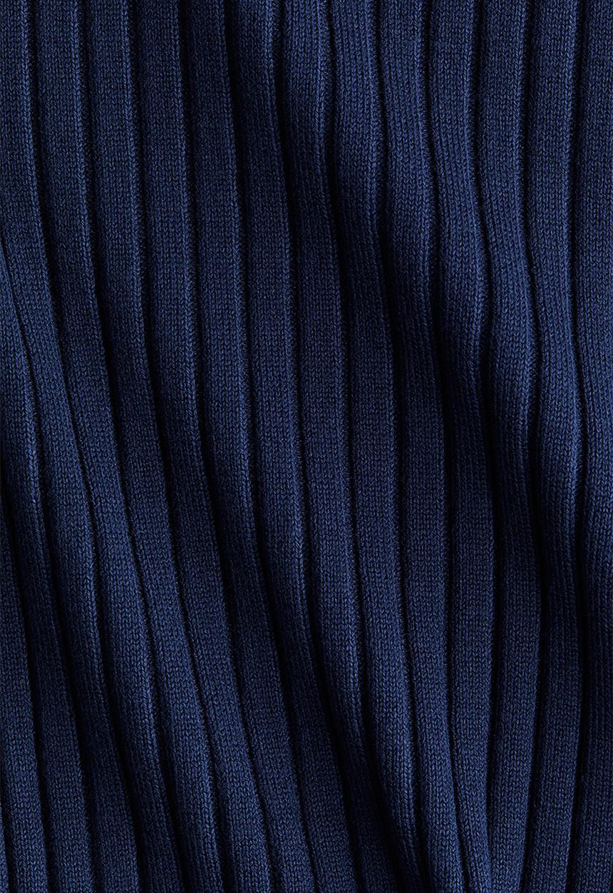 H&M - Rib-knit top - navy blue/white