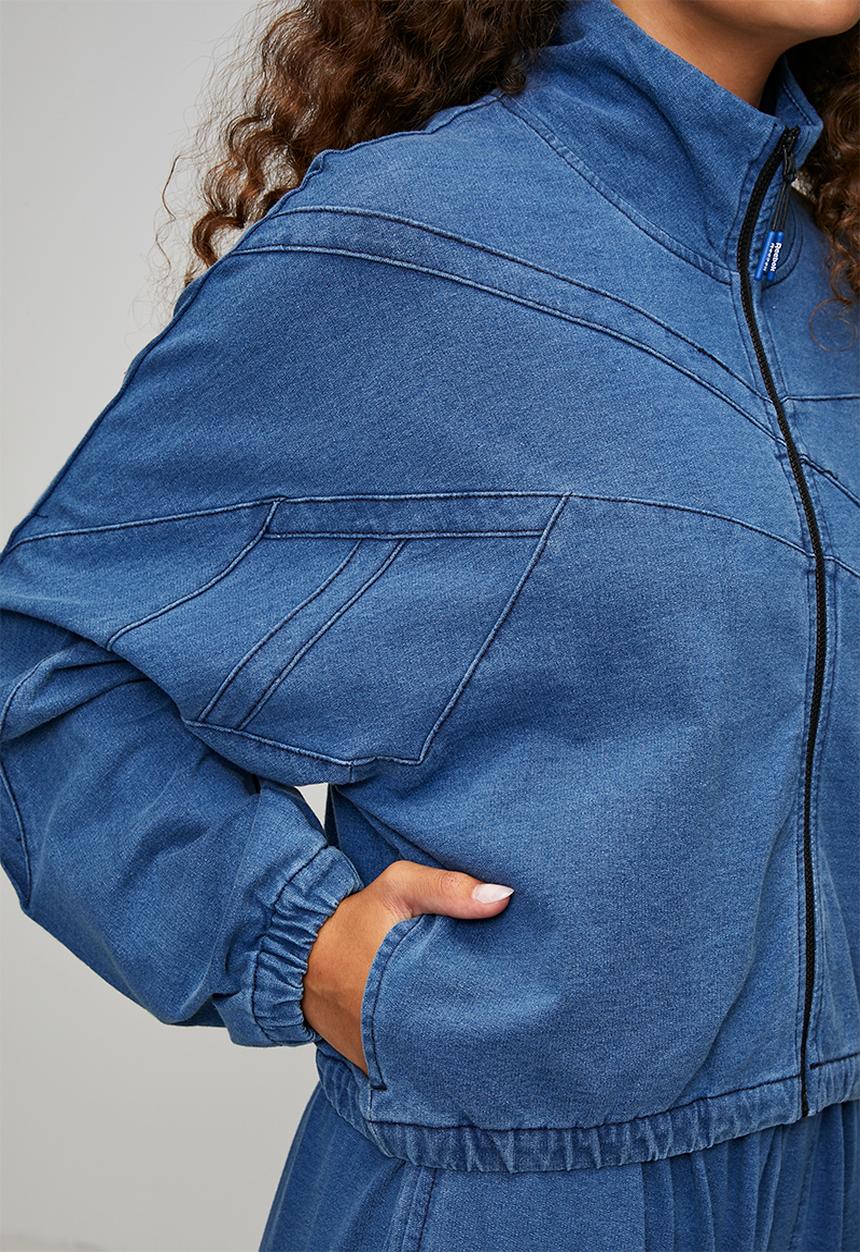 Street Sport Vector Icon Track Jacket - Denim Blue/Warped Blue