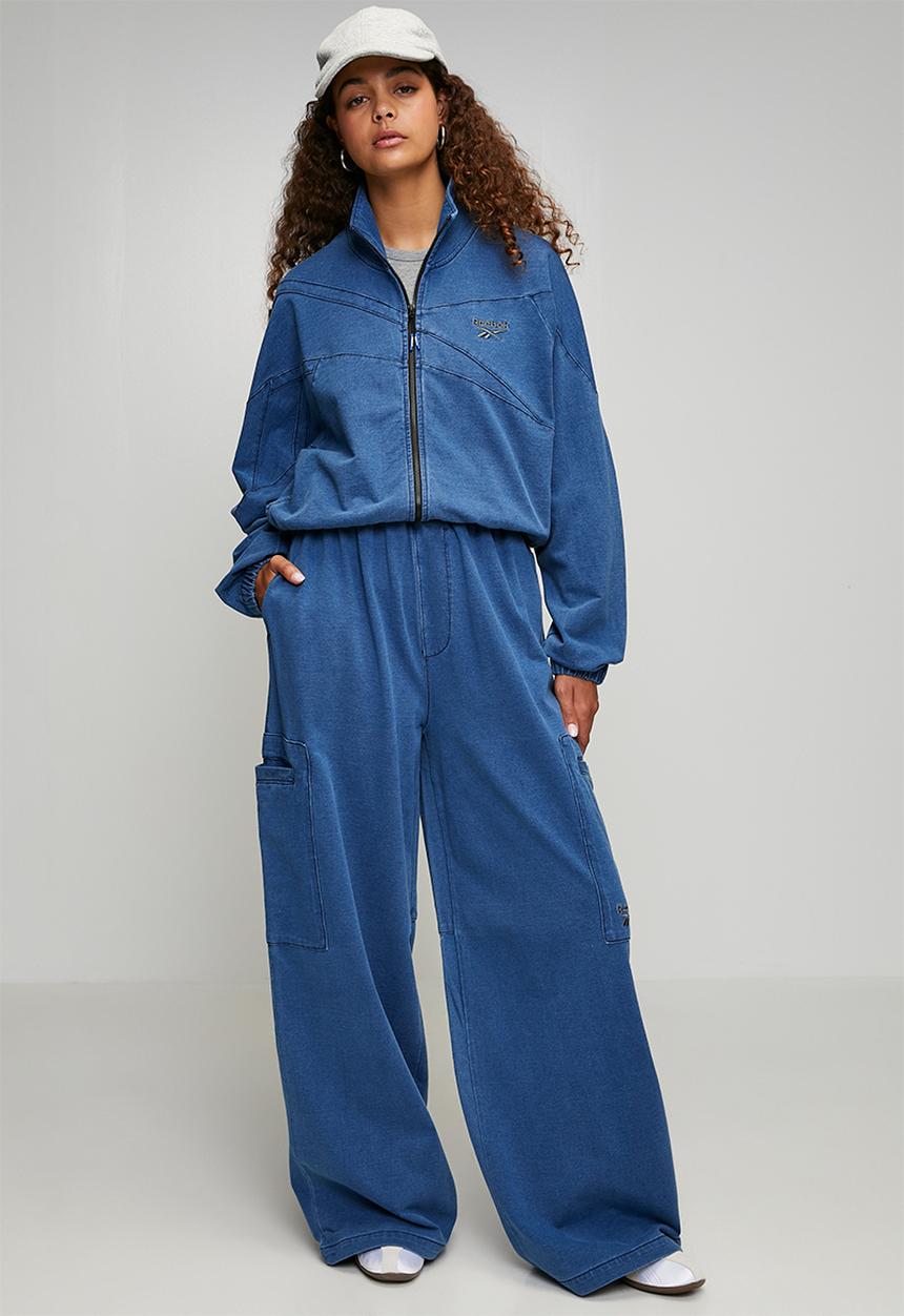 Reebok - Street Sport Printed Cargo Pants - Denim Blue/Warped Blue
