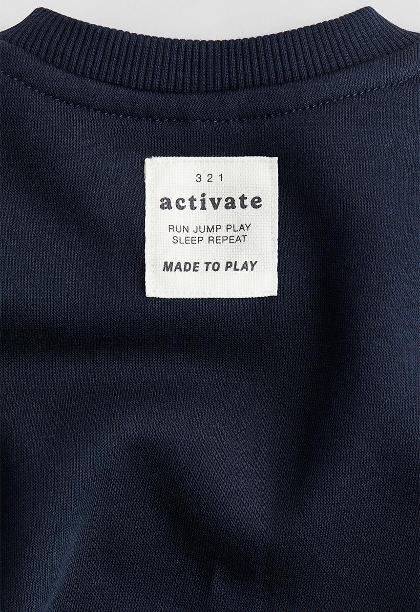 H&M - 2-Piece brushed-inside sweatshirt set - navy blue