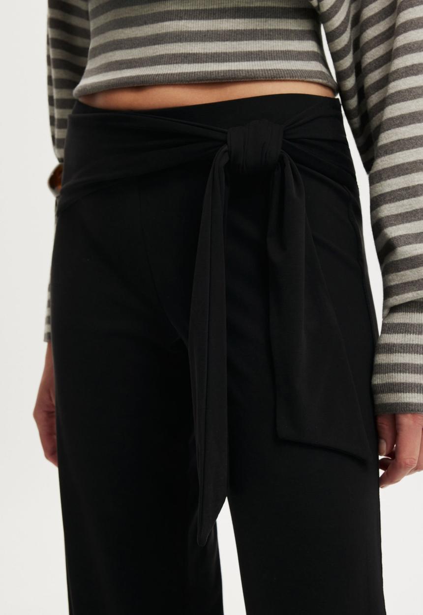 Cotton On - Honey tie pant - black