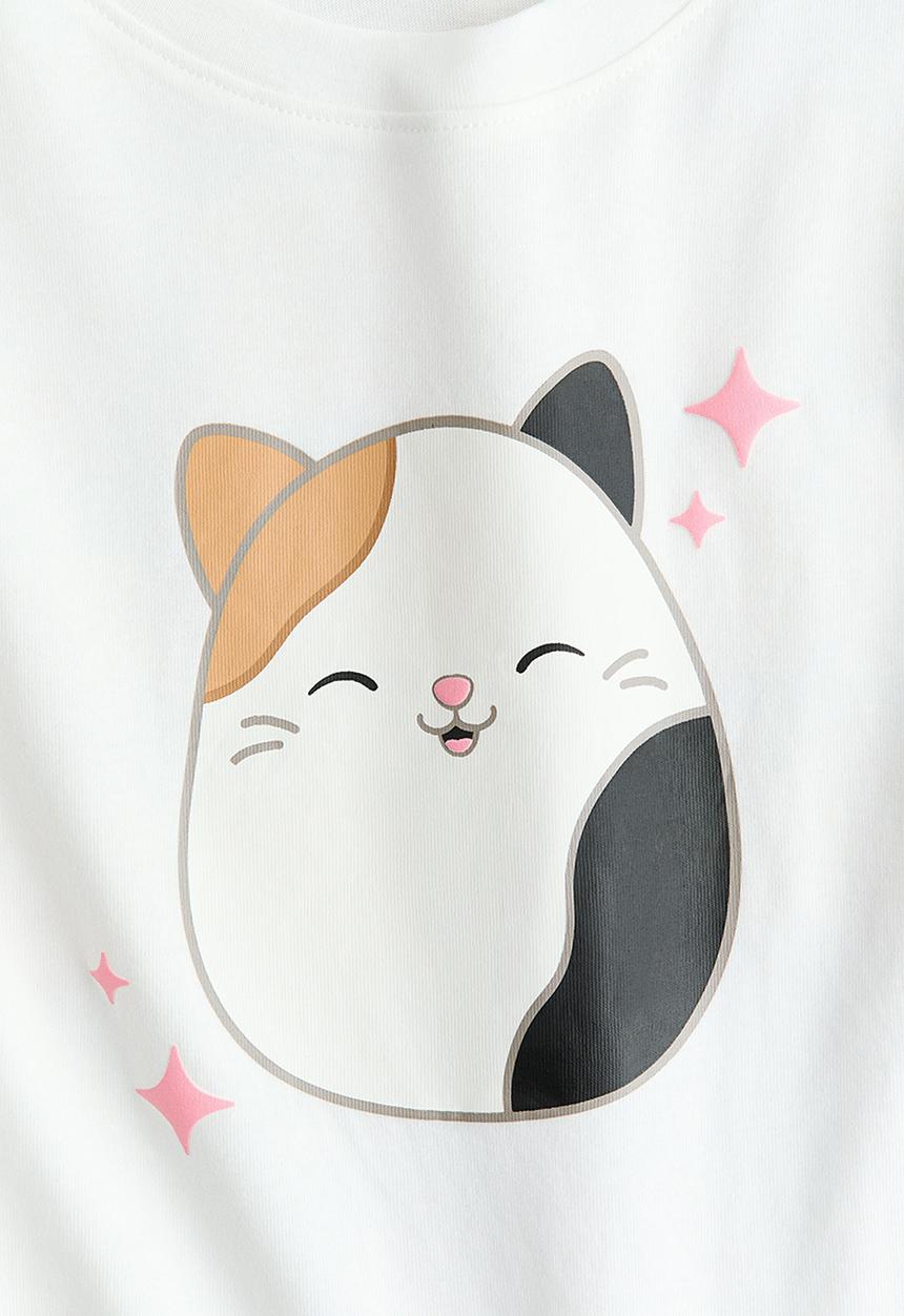 H&M - Loose-fit printed cotton T-shirt - white/squishmallows