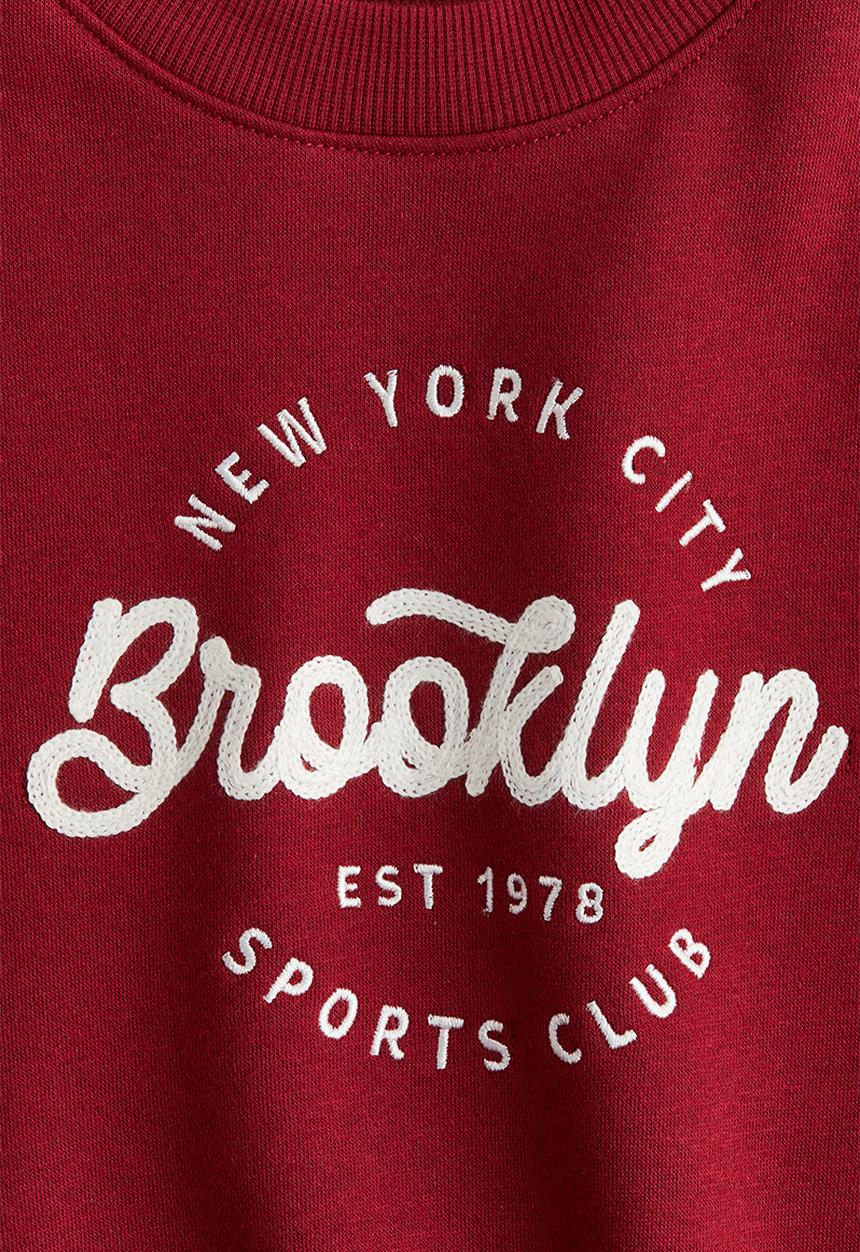 H&M - Printed sweatshirt - red/brooklyn