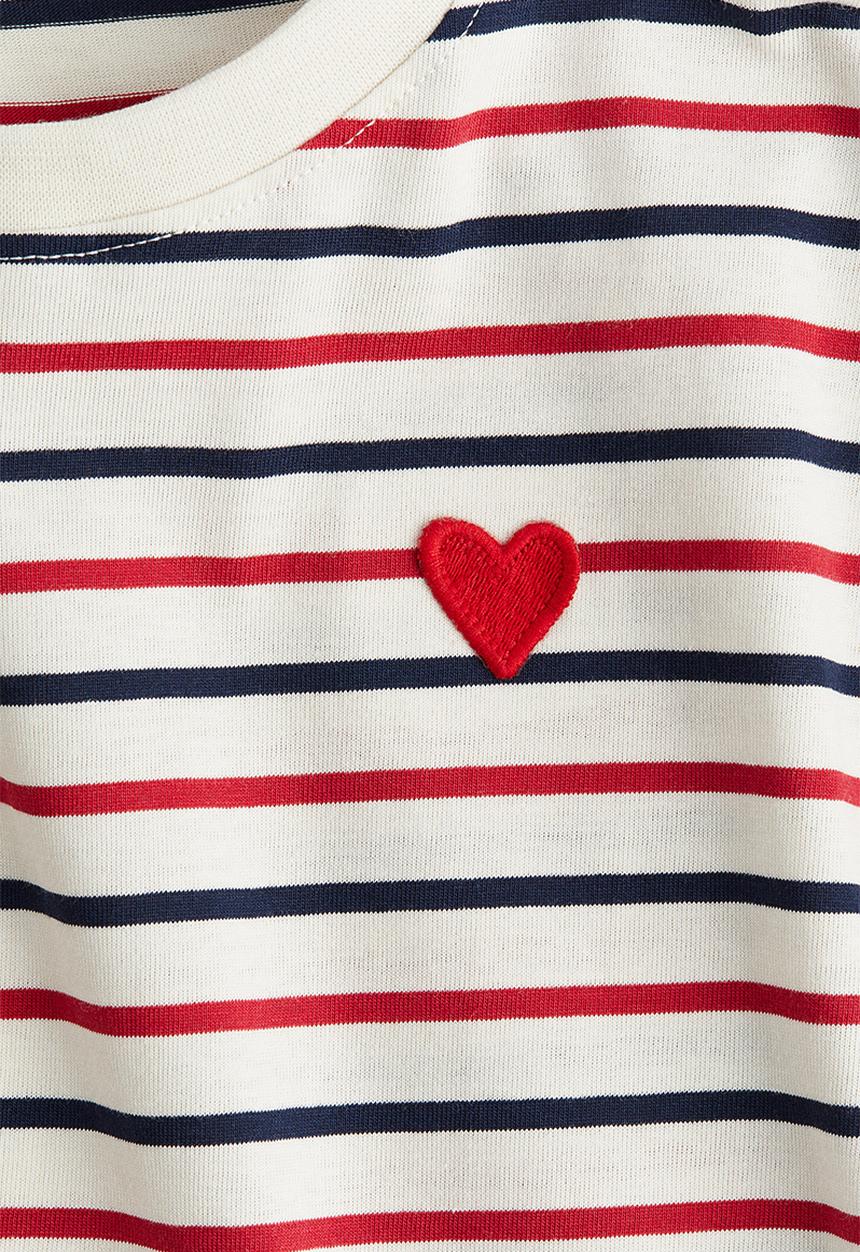 H&M - Loose-fit top - white/striped