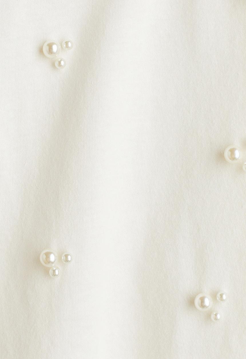 H&M - Cotton T-shirt - cream