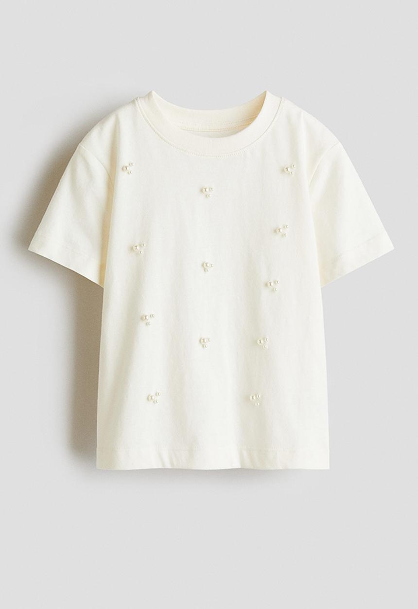 H&M - Cotton T-shirt - cream