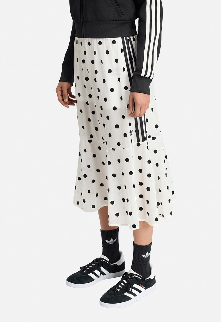 adidas Originals - Sheer Polka Dots Skirt - Offwhite