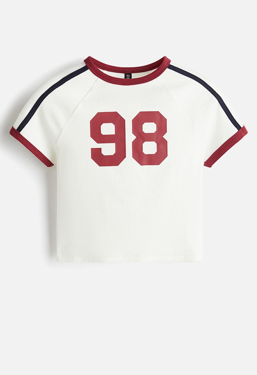 H&M - Cropped t-shirt - white 98
