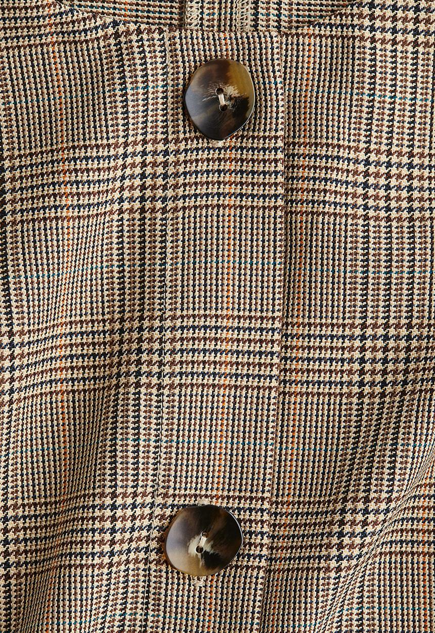 H&M - Shift dress - beige checked