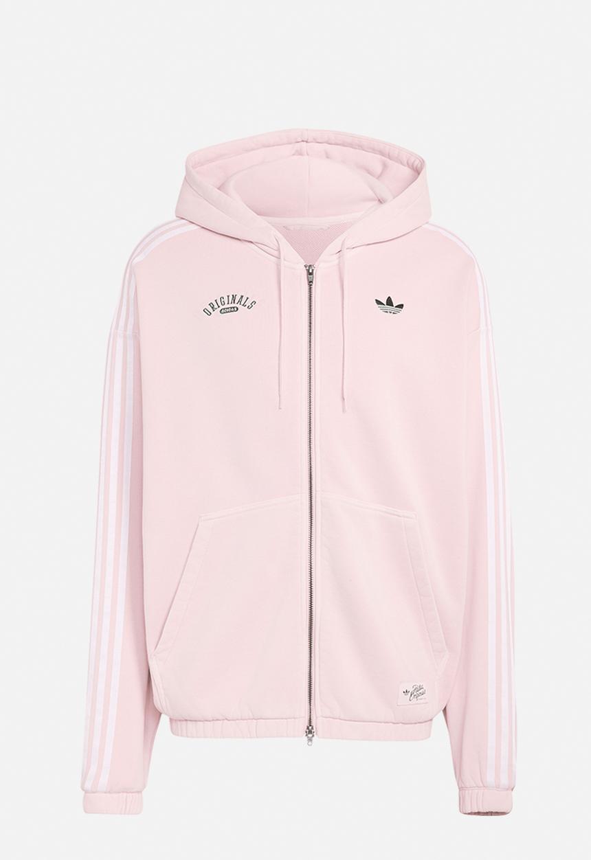 adidas Originals - Zip Through Back Applique Hoodie - Sandy Pink
