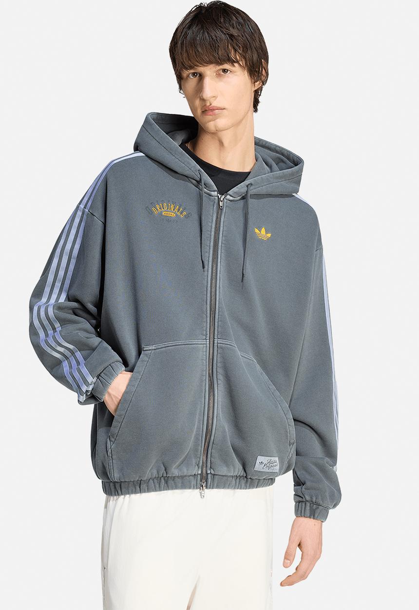 Zip Through Hoodie - Grey Six