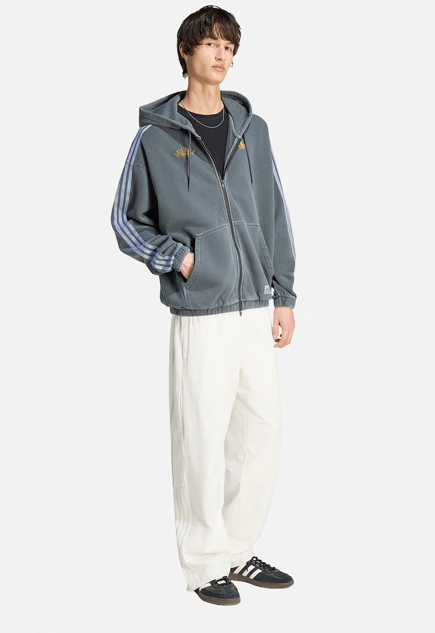 adidas Originals - Zip Through Back Applique Hoodie - Grey Six