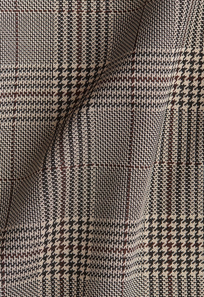H&M - Belted trousers - dark brown checked