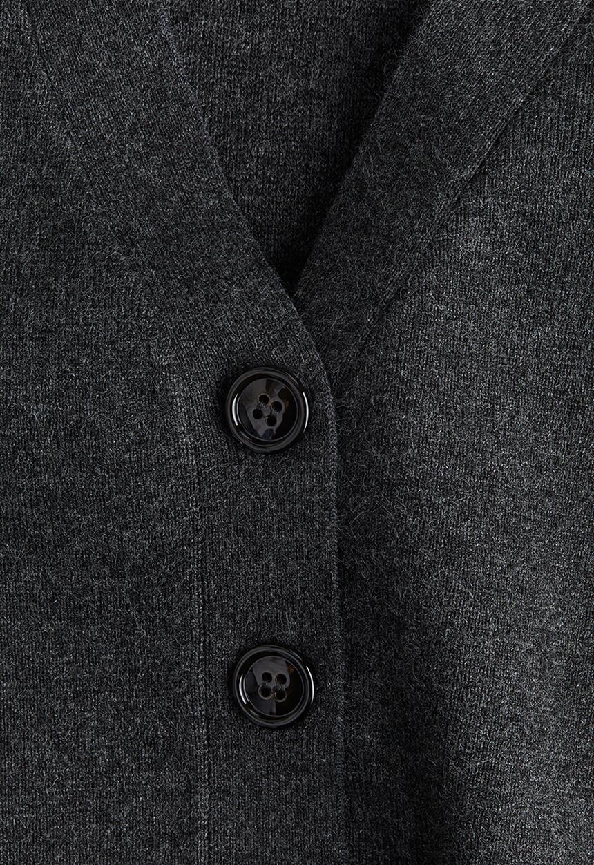 H&M - Knitted cardigan - dark grey marl 