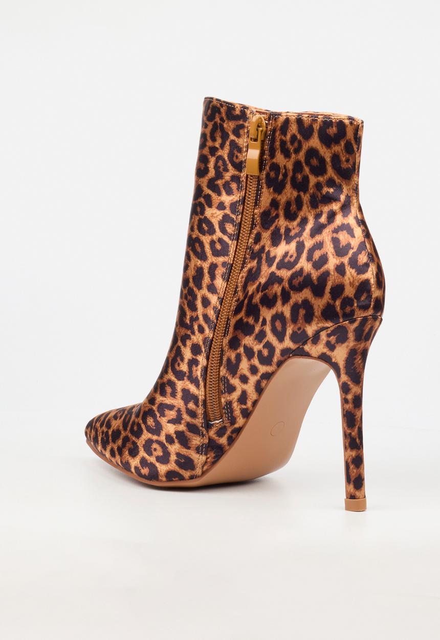 Miss Black - Boss 24 heel ankle boot - leopard - black & brown 