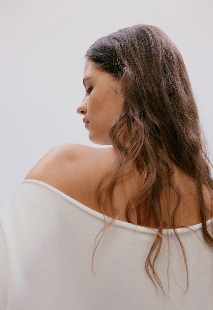 H&M - Off-the-shoulder jumper - white